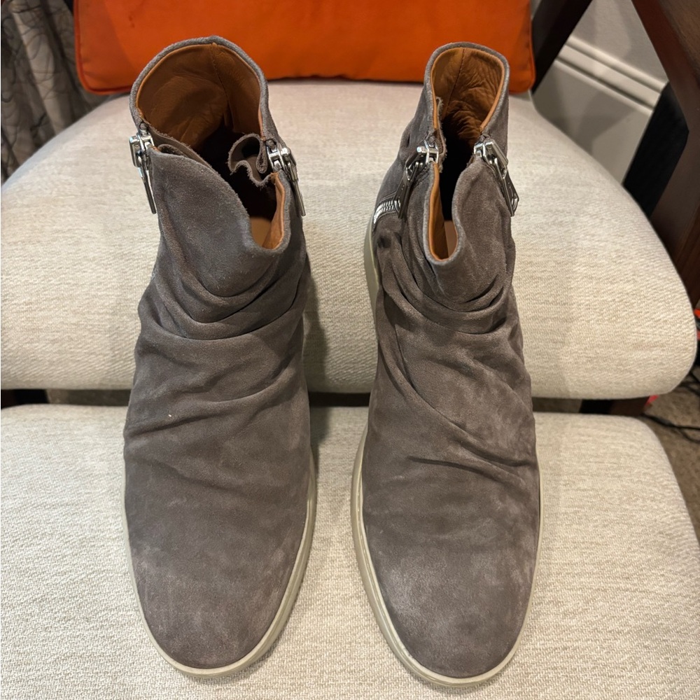 John Varvatos Rye Leather High-Top Sneaker. 315 MAC Double Zip.  12 USA / 46 EU - Picture 3 of 6